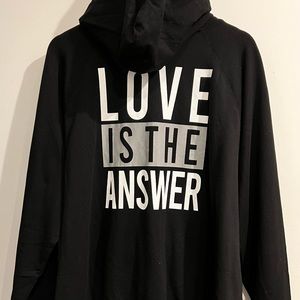 Torrid Black Hoodie Size 3 - Love is the Answer